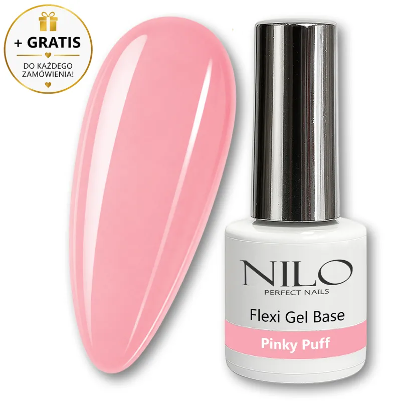Baza hybrydowa Flexi Base Pinky Puff 10ml NILO Perfect Nails
